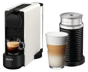 Kapslový kávovar Krups Nespresso Essenza Plus bílý + Aeroccino XN511110