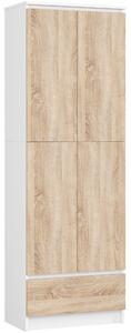Ak furniture Skříň Rexa 60 cm bílá/dub sonoma