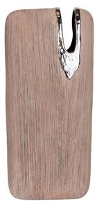 Keramická váza 43x19,5x9,5 cm hnědá/stříbrná