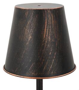 Kovová stolní lampa Mauro Ferretti Maniva, černá/měděná
