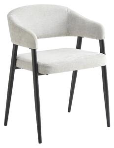 Designové jídelní křeslo, světle šedá/černá, NIZAR TYP 2