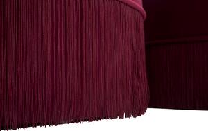 Set 2 ks sametových pufů Mauro Ferretti Newio s úložným prostorem v barvě bordó
