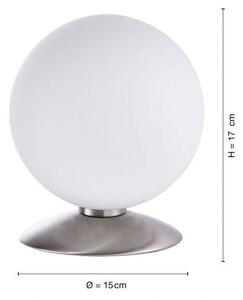 Paul Neuhaus Stolní LED lampa BUBBA, 3W, ø 15 cm, 3000K Barva: ocel