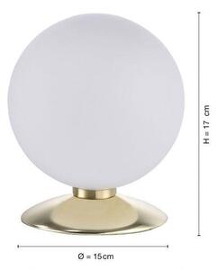 Paul Neuhaus Stolní LED lampa BUBBA, 3W, ø 15 cm, 3000K Barva: ocel