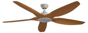 Omendo LED stropní ventilátor bílý CCT DC tichý Lucande, Omendo, stmívatelné, Bílá, Obývací pokoj, Kov, Moderní