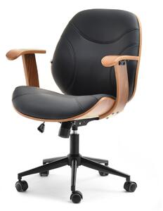 Židle Raynold (ořech tmavý + černá). Akce -10%