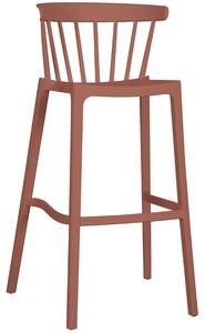 Hoorns Červená plastová zahradní barová židle Marbel 77 cm