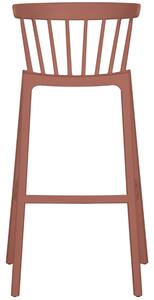 Hoorns Červená plastová zahradní barová židle Marbel 77 cm