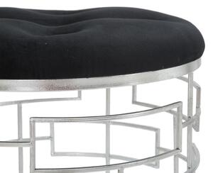 Stolička Mauro Ferretti Iced 40x50 cm, stříbrná/černá