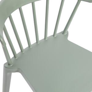 Hoorns Světle zelená plastová zahradní barová židle Marbel 77 cm