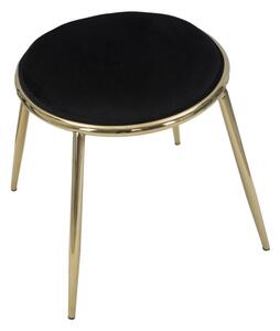 Sametová stolička Mauro Ferretti Ellen 45x45 cm, černá/zlatá