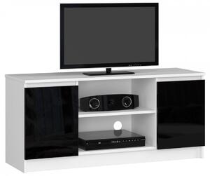 Ak furniture TV stolek Tonon 120 cm bílý/černý lesk