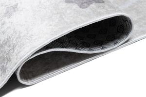 Makro Abra Dětský kusový koberec vhodný k praní BAMBINO 2755 Slůně Zajíček Měsíc protiskluzový šedý krémový Rozměr: 160x230 cm