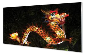 Obraz na skle Japonský drak osvětlené 100x50cm