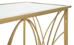 Konzolový stolek Mauro Ferretti Erkalo 120x40x80 cm, zlatá/stříbrná