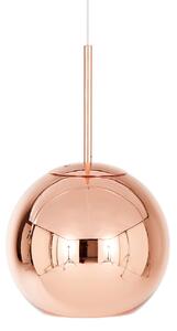 Závěsná svítidlo Tom Dixon, Copper Round, stmívatelné, Měděná, Obývací pokoj, Plast, Design