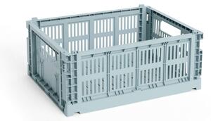 HAY DESIGN Úložný box Colour Crate Medium "Dusty Blue" HAY