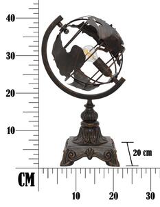Stolní lampa Mauro Ferretti Globe, 24x20x40 cm, černá/měděná