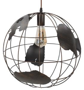 Závěsné svítidlo Mauro Ferretti Globe, 40 cm, černá/měděná