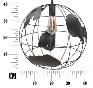 Závěsné svítidlo Mauro Ferretti Globe, 40 cm, černá/měděná