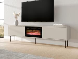 TV skříňka/stolek s krbem Sarimzo 200 EF, Barva: kašmír 5903211538650