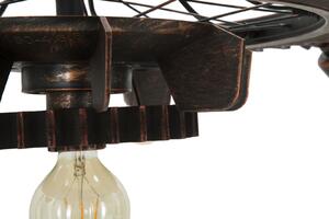 Závěsné svítidlo Mauro Ferretti Gears 9 svítidel, 73,5x16 cm, černá/měděná