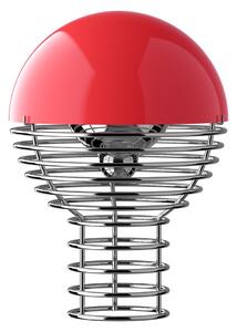 Stolní lampa Verpan, Wire, stmívatelné, Červená, Obývací pokoj, Nerezová ocel, Design