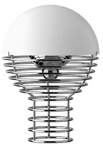 Stolní lampa Verpan, Wire, stmívatelné, Bílá, Obývací pokoj, Nerezová ocel, Design