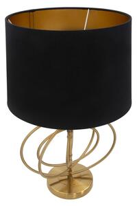 Stolní lampa Mauro Ferretti Ovial, 40x60,5 cm, zlatá/černá