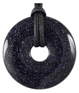 Avanturín modrý syntetický - donut cca 3 cm