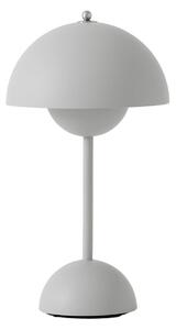 Stolní lampa &Tradition, Flowerpot VP9, stmívatelné, Šedá, Obývací pokoj, Plast, Design