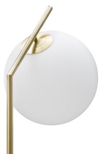 Stojací lampa Mauro Ferretti Barlam, 25x36x179 cm, zlatá/bílá