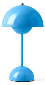 Stolní lampa &Tradition, Flowerpot VP9, stmívatelné, Modrá, Obývací pokoj, Plast, Design