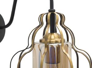 Nástěnná lampa Mauro Ferretti Okram A, 21x30x32 cm, zlatá/černá