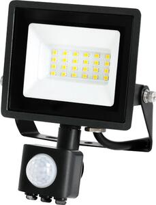 LED Venkovní reflektor se senzorem LED/20W/230V IP44 6500K černá