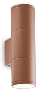 Exteriérové ​​nástěnné svítidlo Ideal lux 163635 GUN AP2 SMALL COFFEE 2xGU10 35W IP44 IP44