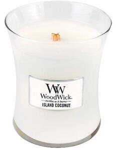 Střední vonná svíčka WoodWick, Island Coconut