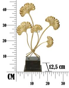 Svícen Mauro Ferretti Leaf, 29x12,5x44 cm, zlatá/černá