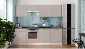 Kuchyňská linka CELESTE 240 cm lesklá taupe