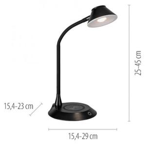 JUST LIGHT. 14414-18-LED Stm stolní lampa s nabíjením PUCKI LED/4,5W/230V černá
