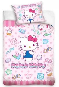 Carbotex Povlečení bavlna do postýlkyHello Kitty Sladké Snění 100x135, 40x60 cm