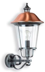 LND 360A00G Nástěnné venkovní svítidlo Augusta E27 100W 230V černá + měď - LANDA Lighting