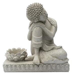 Buddha s lotosem - svícen Feng Shui