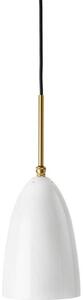 Gräshoppa Závěsné Světlo Glossy Alabaster White/Brass