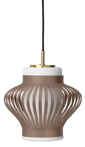 Závěsná svítidlo Warm Nordic, Opal Lamella, stmívatelné, Hnědá / Rezavá, Jídelna, Kov, Vintage