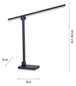 Paul Neuhaus Stolní LED lampa PURE GRAFO, 8W, v. 83,5 cm, 3000K stmívatelná