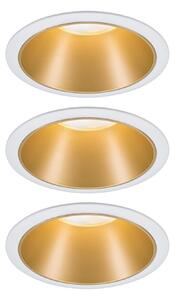 P 93406 Vestavné svítidlo LED Cole 3x6,5W bílá/zlatá mat 3-krokové-stmívatelné 2700K teplá bílá - PAULMANN
