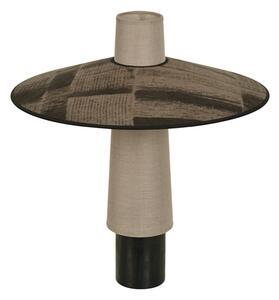 Stolní lampa Forestier, Thésée, Šedá, Obývací pokoj, Tkanina / Textil, Boho