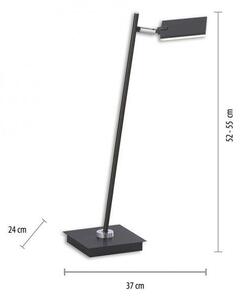 Paul Neuhaus Stolní LED lampa PURE-MIRA 7,5W, v. 55 cm, 2700-5000K Barva: Hliník