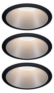 P 93408 Vestavné svítidlo LED Cole 3x6,5W černá/stříbrná mat 3-krokové-stmívatelné 2700K teplá bílá - PAULMANN